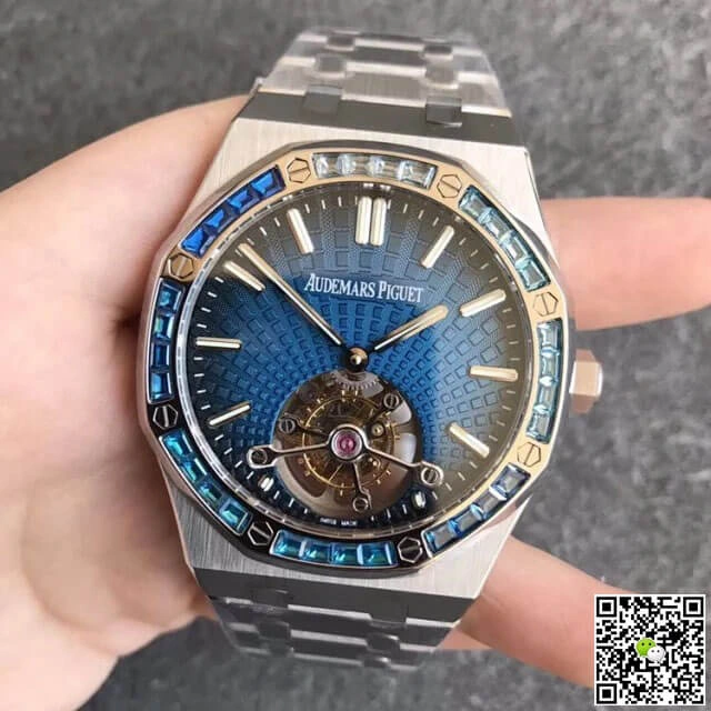 Audemars Piguet Royal Oak Tourbillon 26521PT.YY.1220PT.01 R8 Factory 1:1 Best Edition Replica Watch Blue Dial